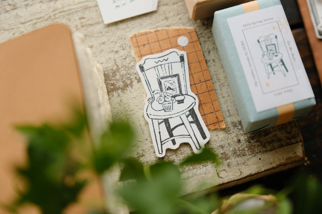 OURS On The Chair Rubber Stamp