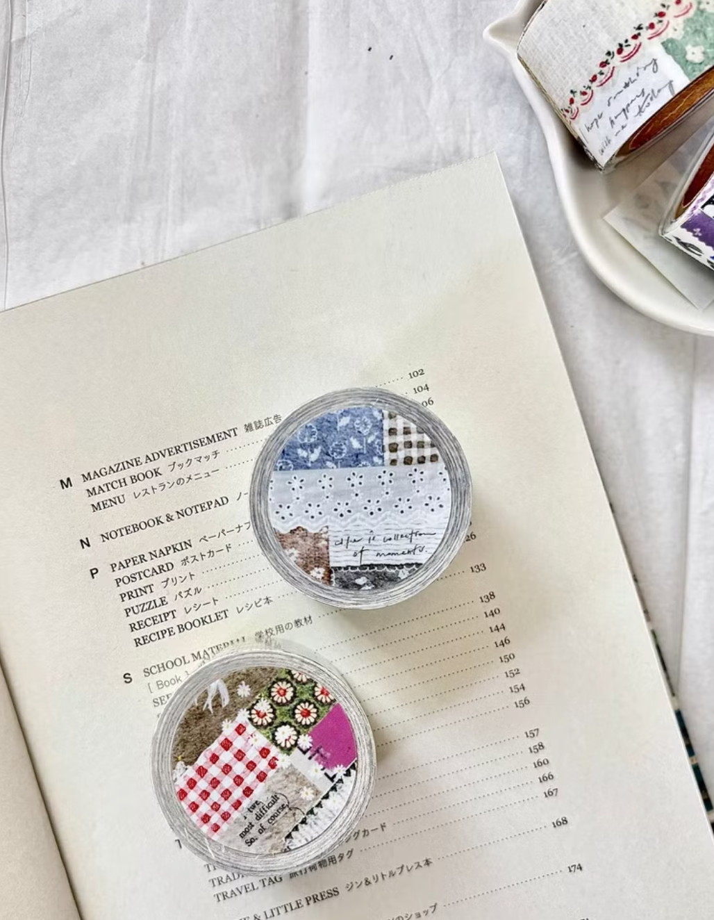 Pion Collage-style Washi Tape, 2 designs