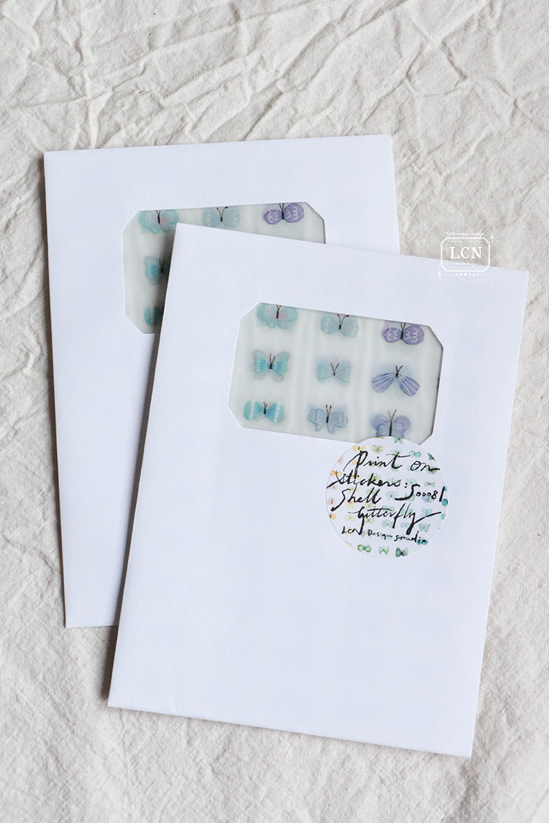 LCN Design Studio Print-On Sticker Set - Shell Butterfly