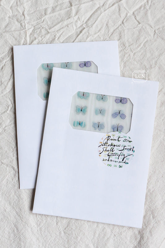LCN Design Studio Print-On Sticker Set - Shell Butterfly