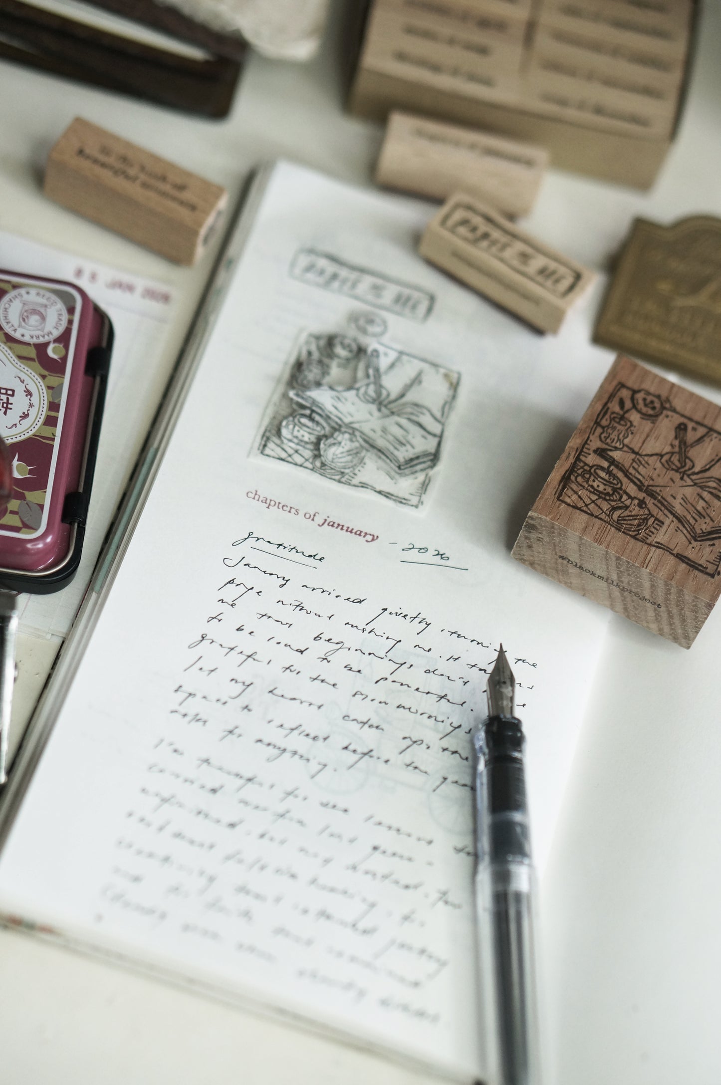 Black Milk Project "Pages of Me" Series Rubber Stamp - Scribbles