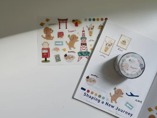 Ginny Lambkin Transfer Sticker Set - Dachshund in Japan