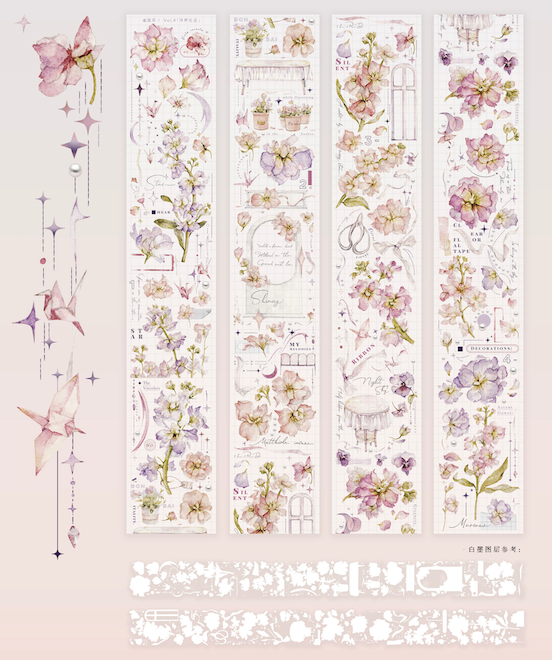 Freckles Tea Vol.4 Dreamy Florist Washi/PET Tape