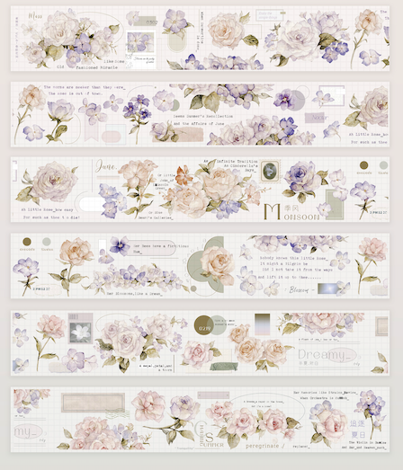 Freckles Tea Vol.4 Spring Flowers Washi/PET Tape