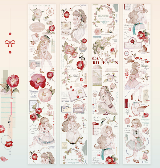 Freckles Tea Vol.4 Flower Garden Washi/PET Tape