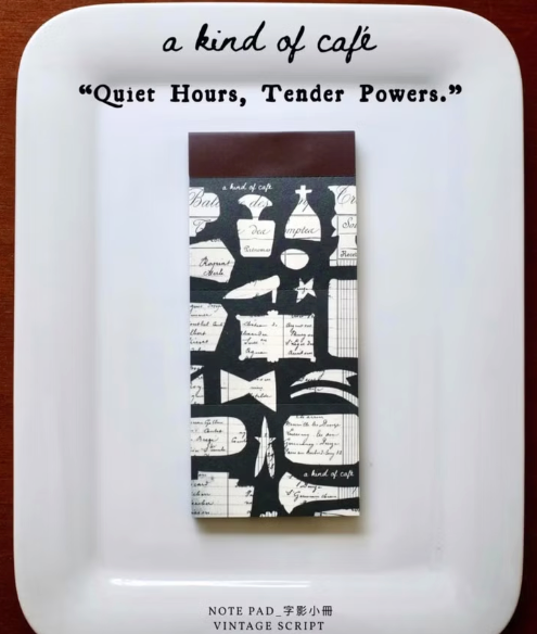 a kind of café Perforated Note Pad - Vintage Scripts