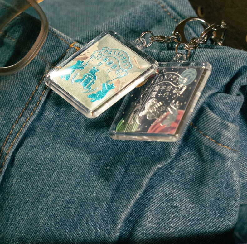 ob1toy x ROKKAKU Acrylic Keychain - Earth Tours