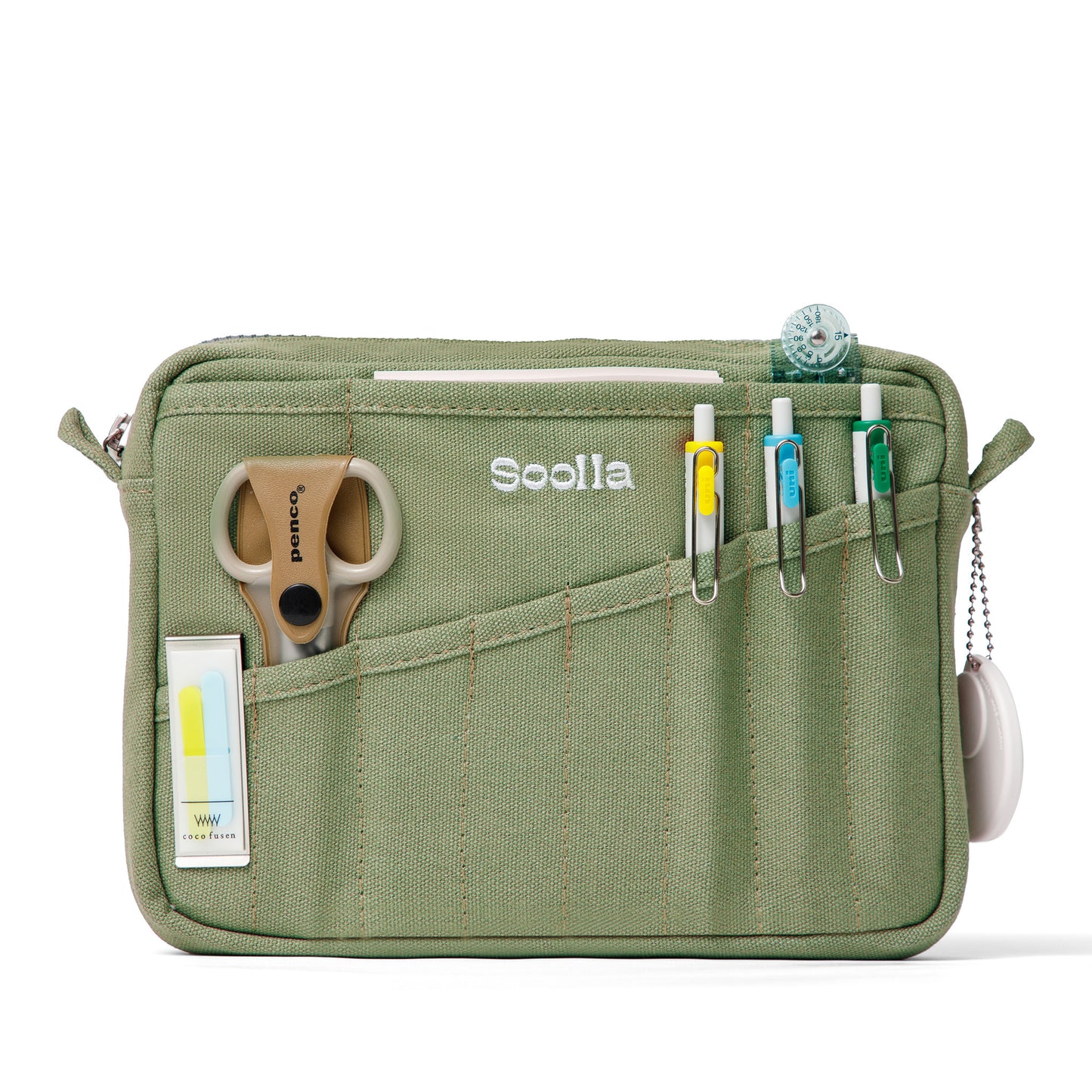 Soolla Studio Stationery Pouch -  Ganja Green