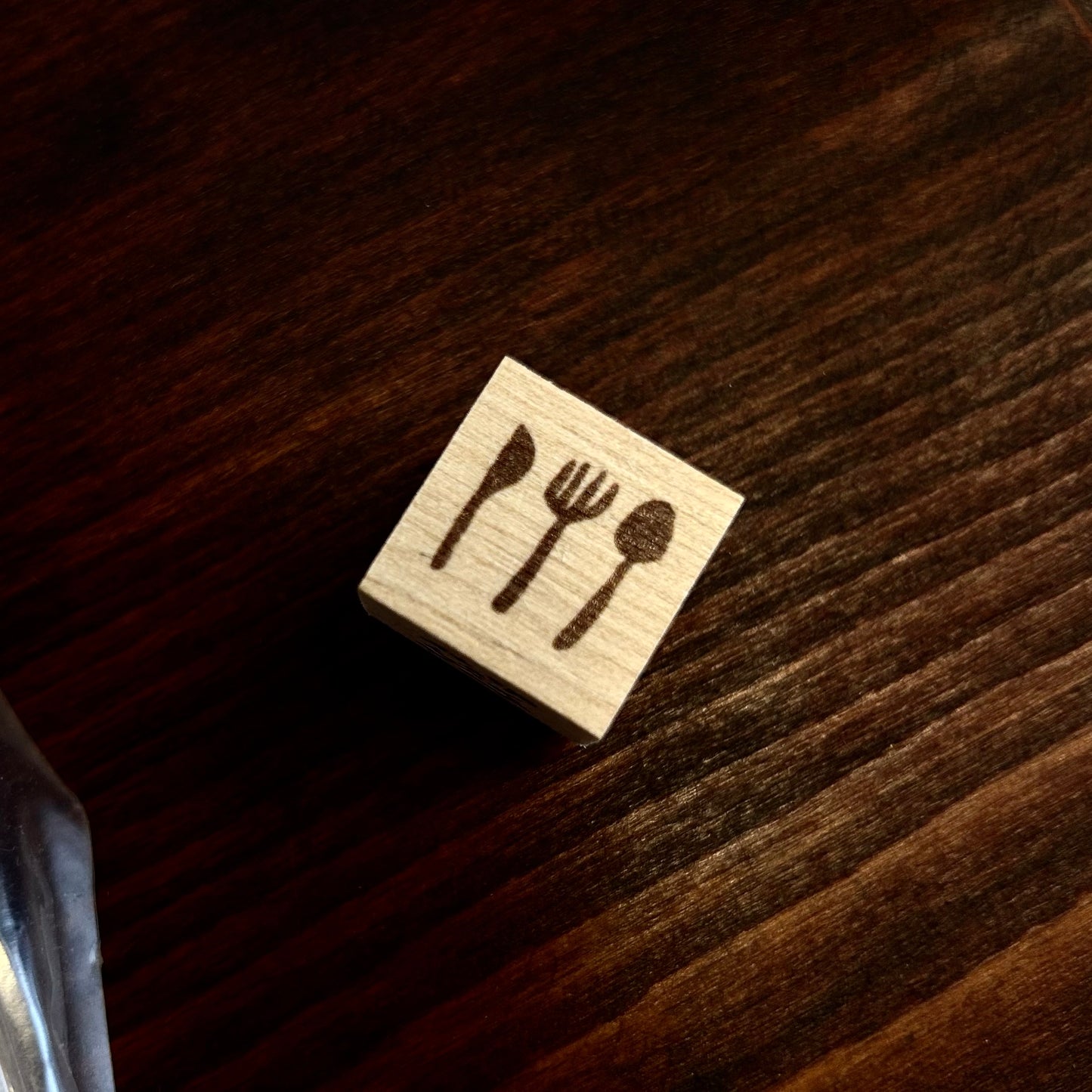 a kind of café Rubber Stamp - Tasty Cutlery