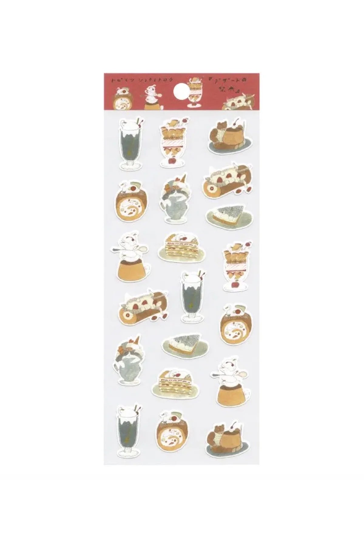 Tobimatsu Shoichiro Cotton Paper Sticker - Dessert Festival