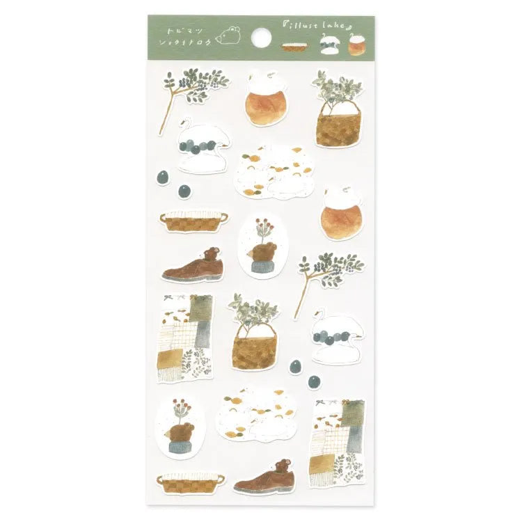 Tobimatsu Shoichiro Cotton Paper Sticker - Illustration Lake