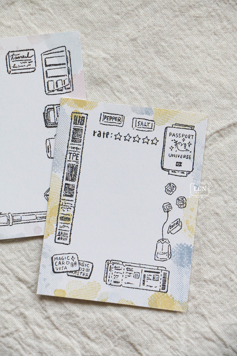 LCN Design Studio Rubber Stamp -Travel, 4 Designs