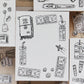 LCN Design Studio Rubber Stamp -Travel, 4 Designs