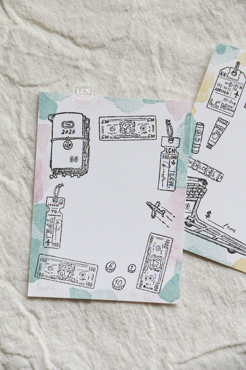 LCN Design Studio Rubber Stamp -Travel, 4 Designs