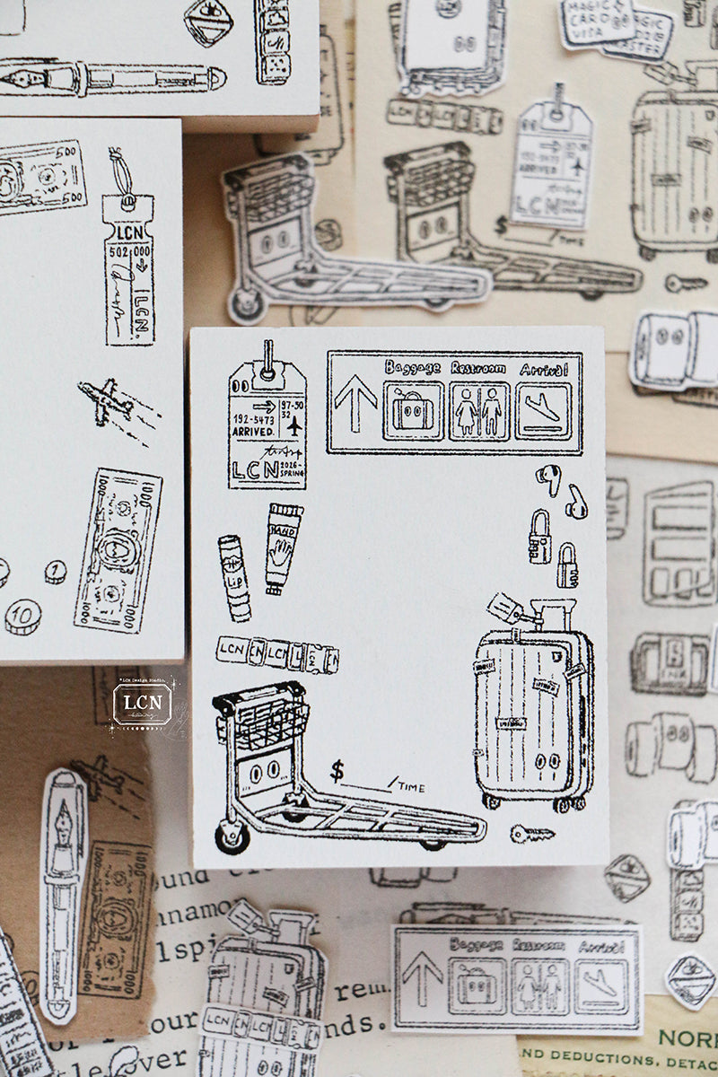 LCN Design Studio Rubber Stamp -Travel, 4 Designs