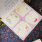 Teayou Frame Stickers Notepad - Reading Sleeping