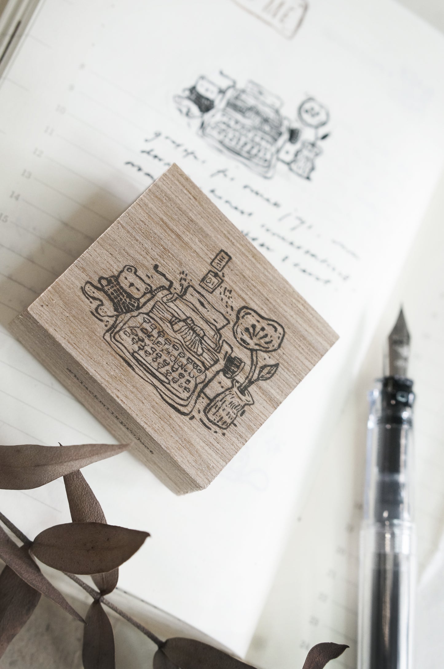 Black Milk Project "Pages of Me" Series Rubber Stamp - Typewriter