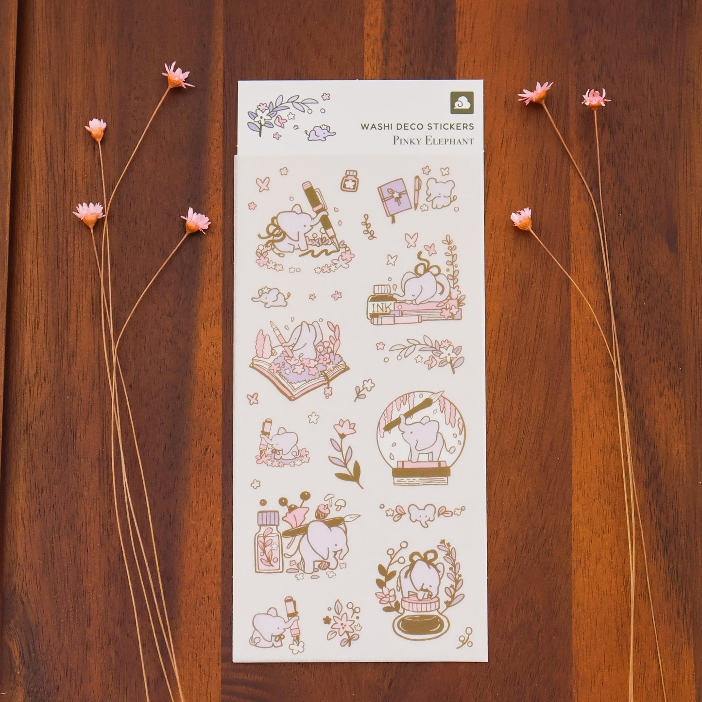 Pinky Elephant x Thousand Skies Washi Sticker Sheet