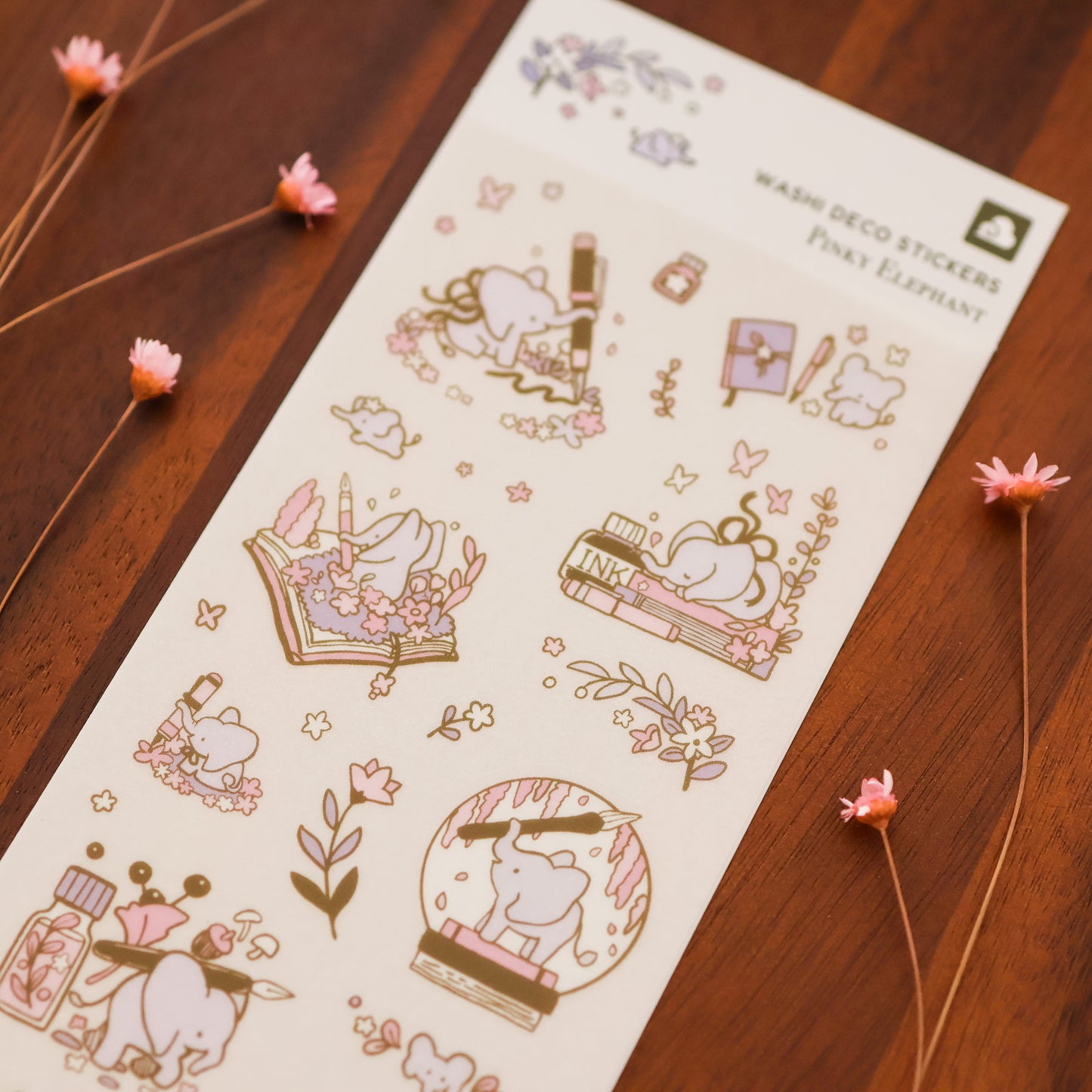 Pinky Elephant x Thousand Skies Washi Sticker Sheet