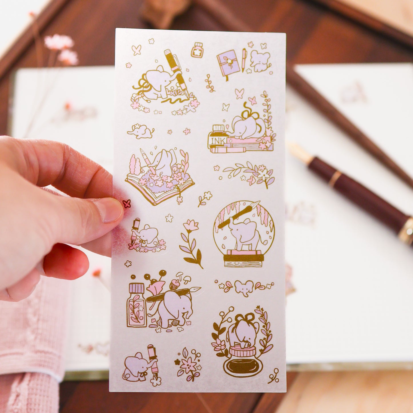 Pinky Elephant x Thousand Skies Washi Sticker Sheet