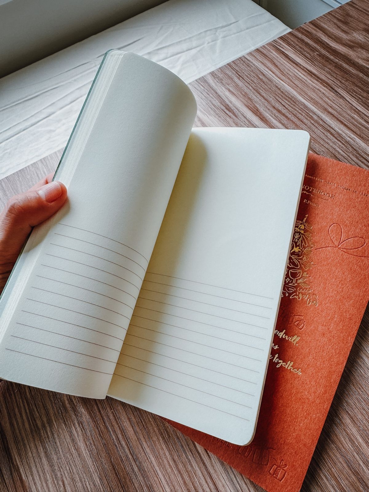 Meow Illustration Letterpress Slim Notebook, Holiday Edition