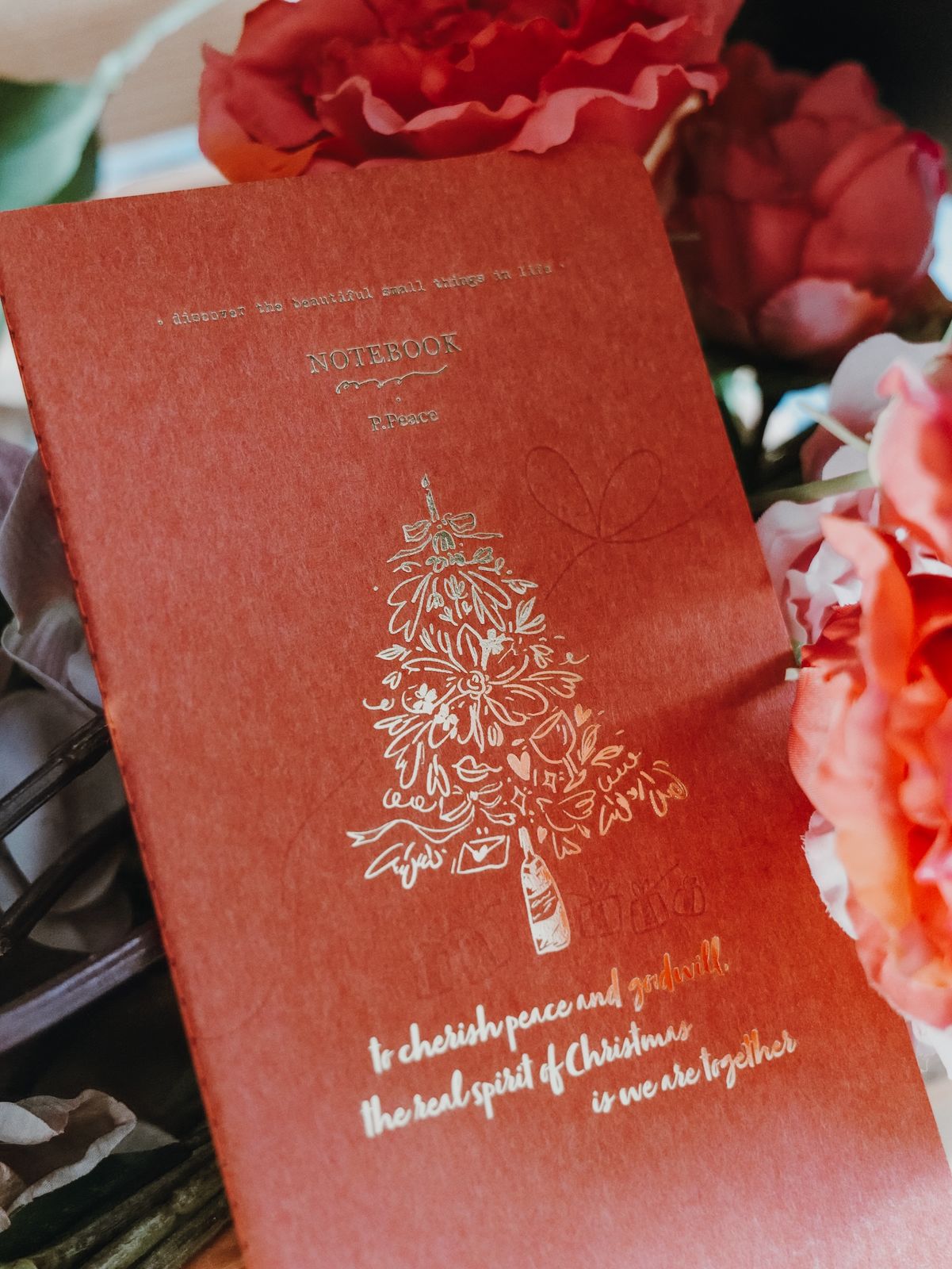 Meow Illustration Letterpress Slim Notebook, Holiday Edition