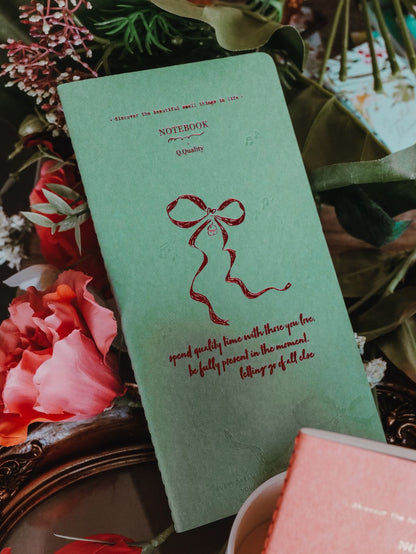 Meow Illustration Letterpress Slim Notebook, Holiday Edition