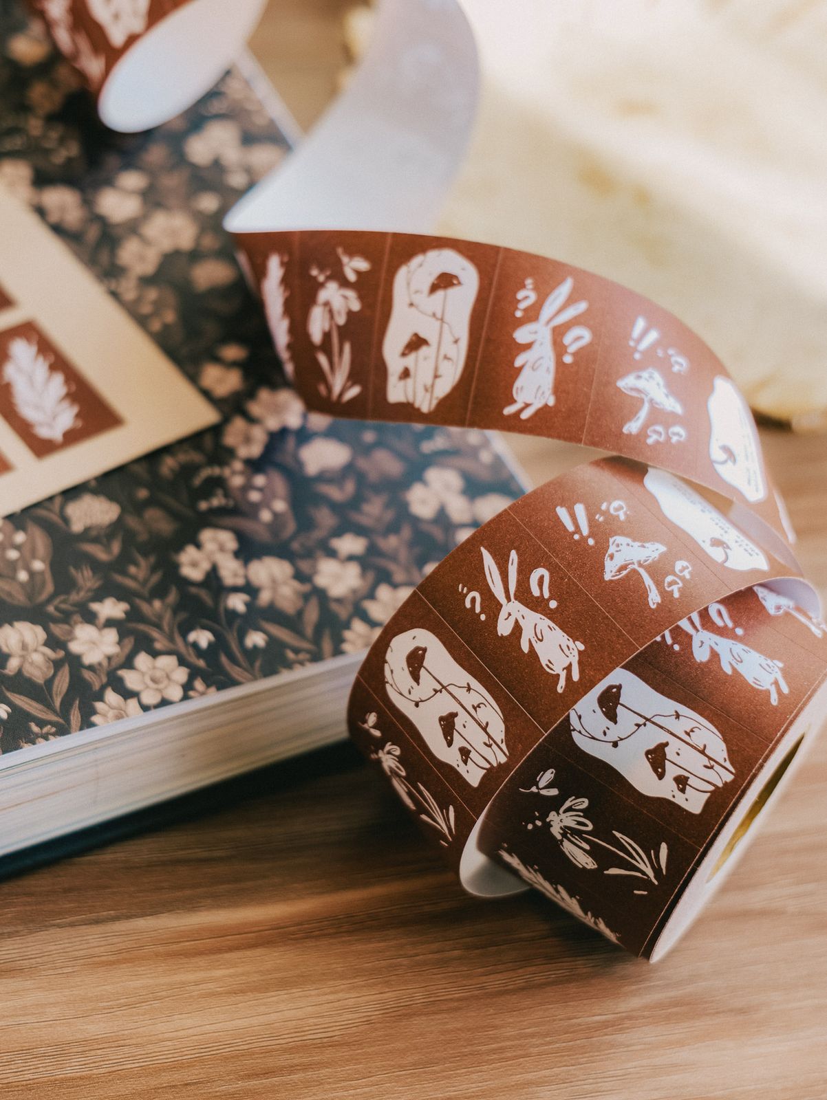 Meow Illustration Label Sticker - Wonderland Bunny