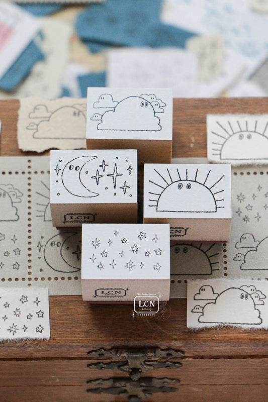 LCN Design Studio Rubber Stamp - Weather Stamp Set