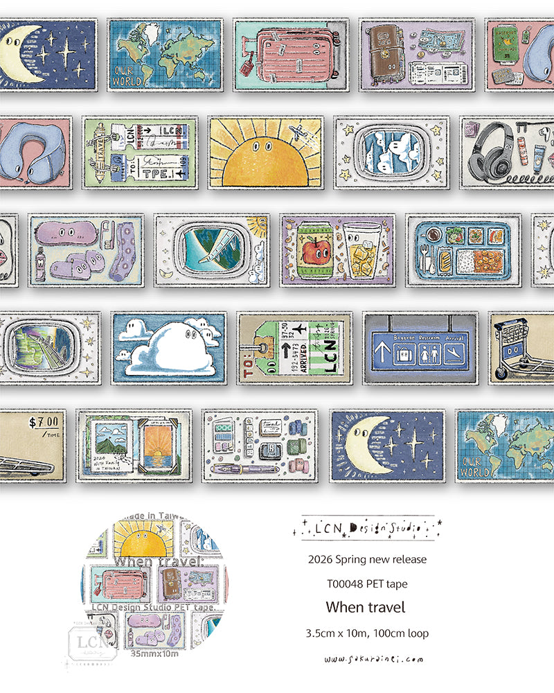 LCN Design Studio When Travel PET Tape
