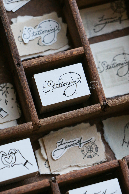 LCN Design Studio Rubber Stamp - Words Stamp, 3 designs
