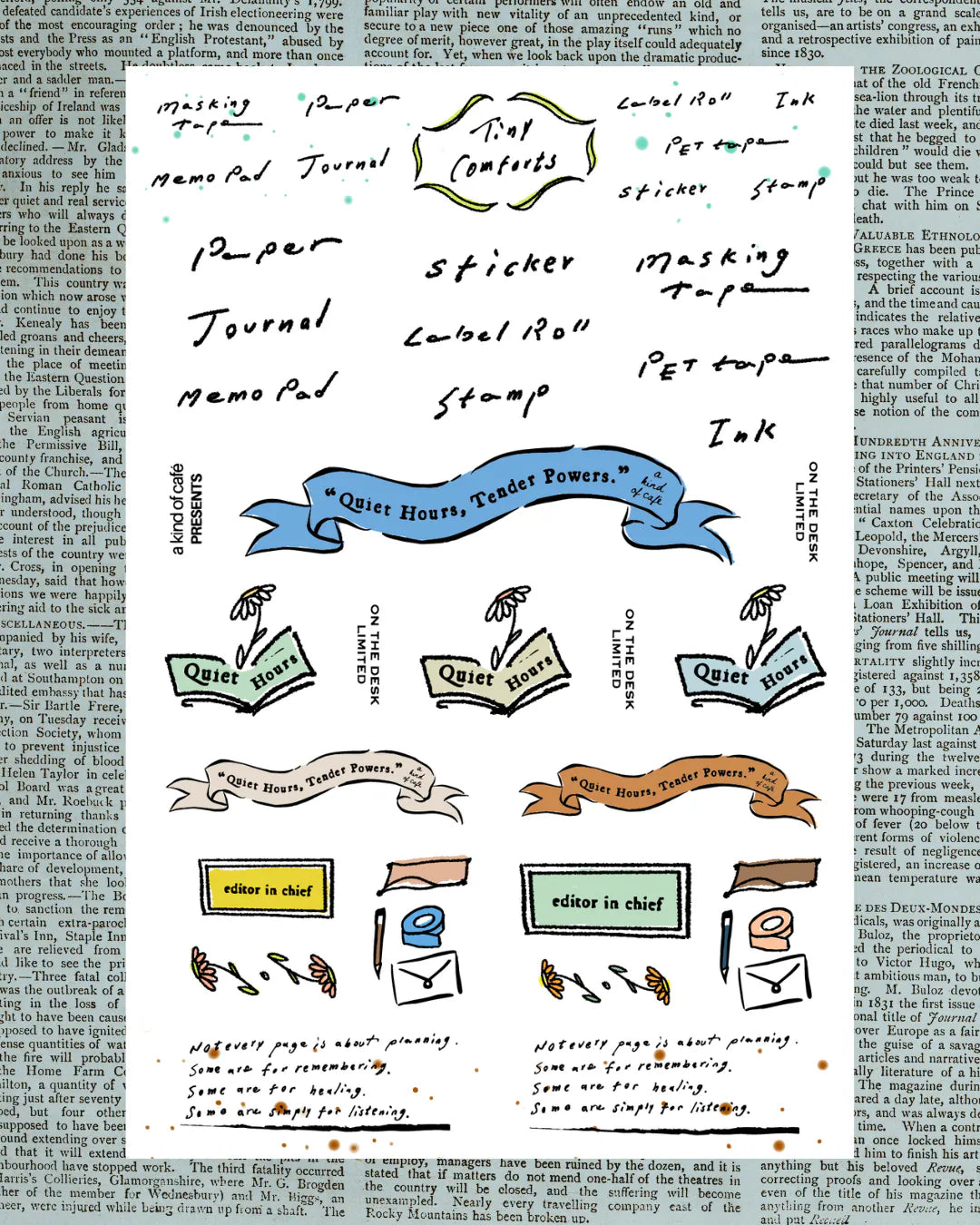 a kind of café Die-cut Sticker - On the Desk, Limited Edition