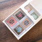 a kind of café Duo Series Mini Ink Pad Set, A Box of Chocolate, 6 pcs