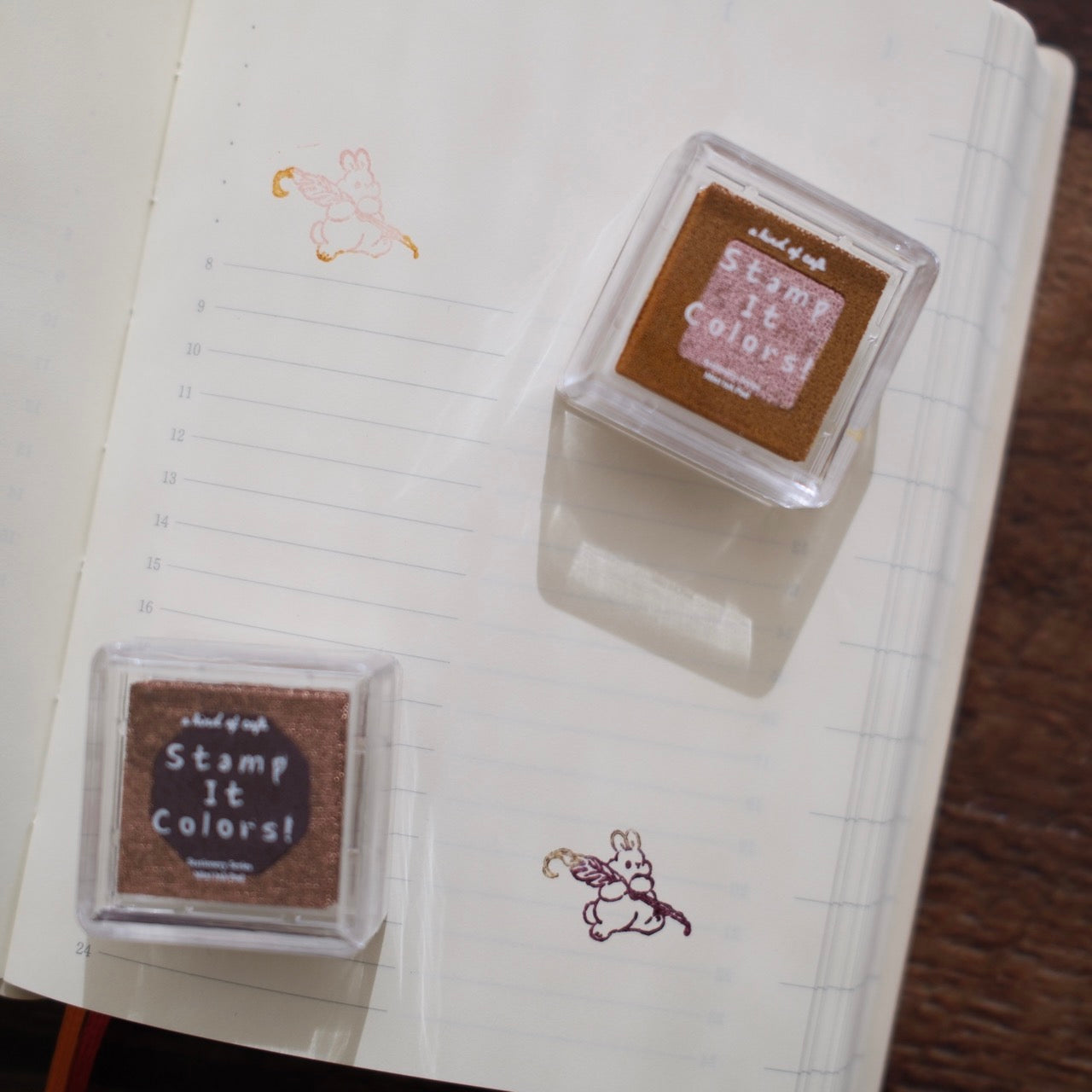 a kind of café Duo Series Mini Ink Pad Set, A Box of Chocolate, 6 pcs