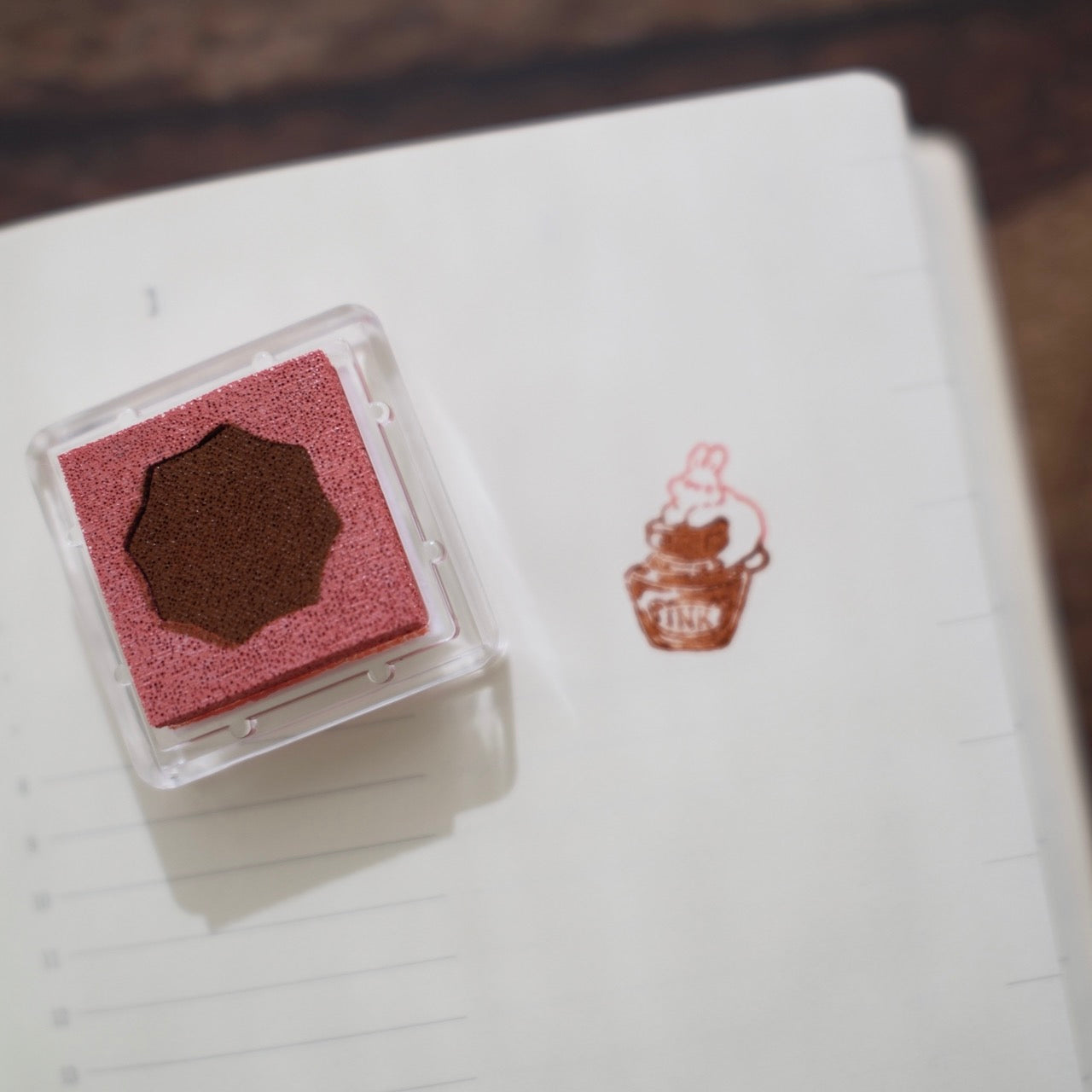a kind of café Duo Series Mini Ink Pad Set, A Box of Chocolate, 6 pcs