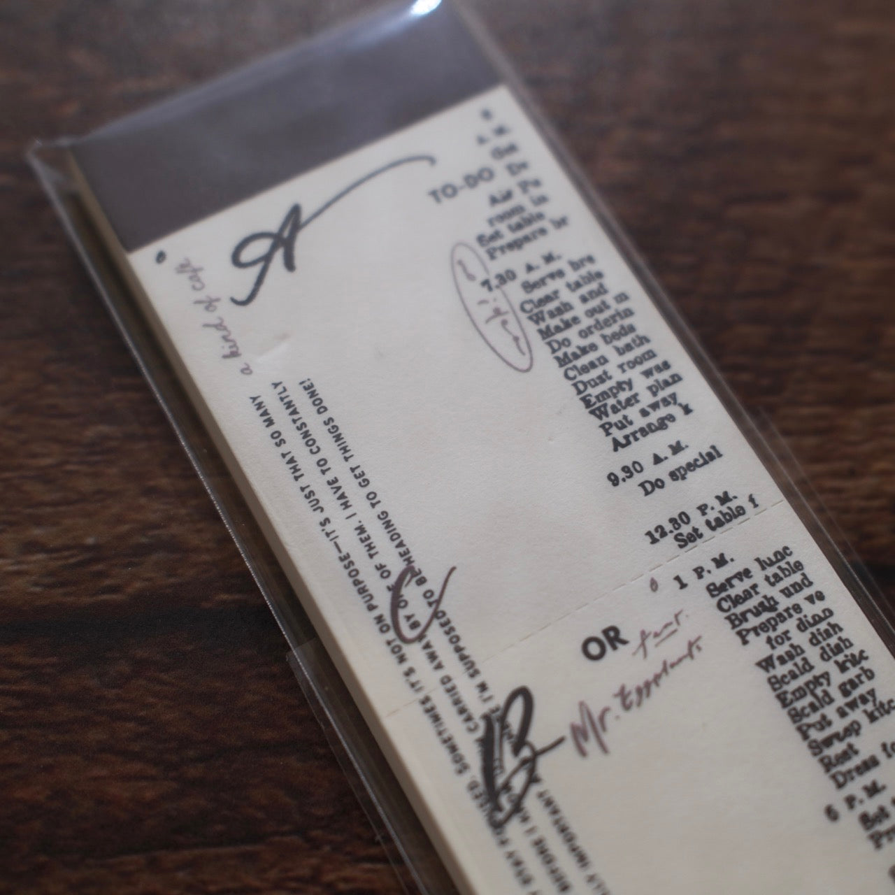 a kind of café Perforated Note Pad - Between Days, ft. Mr. Eggplants