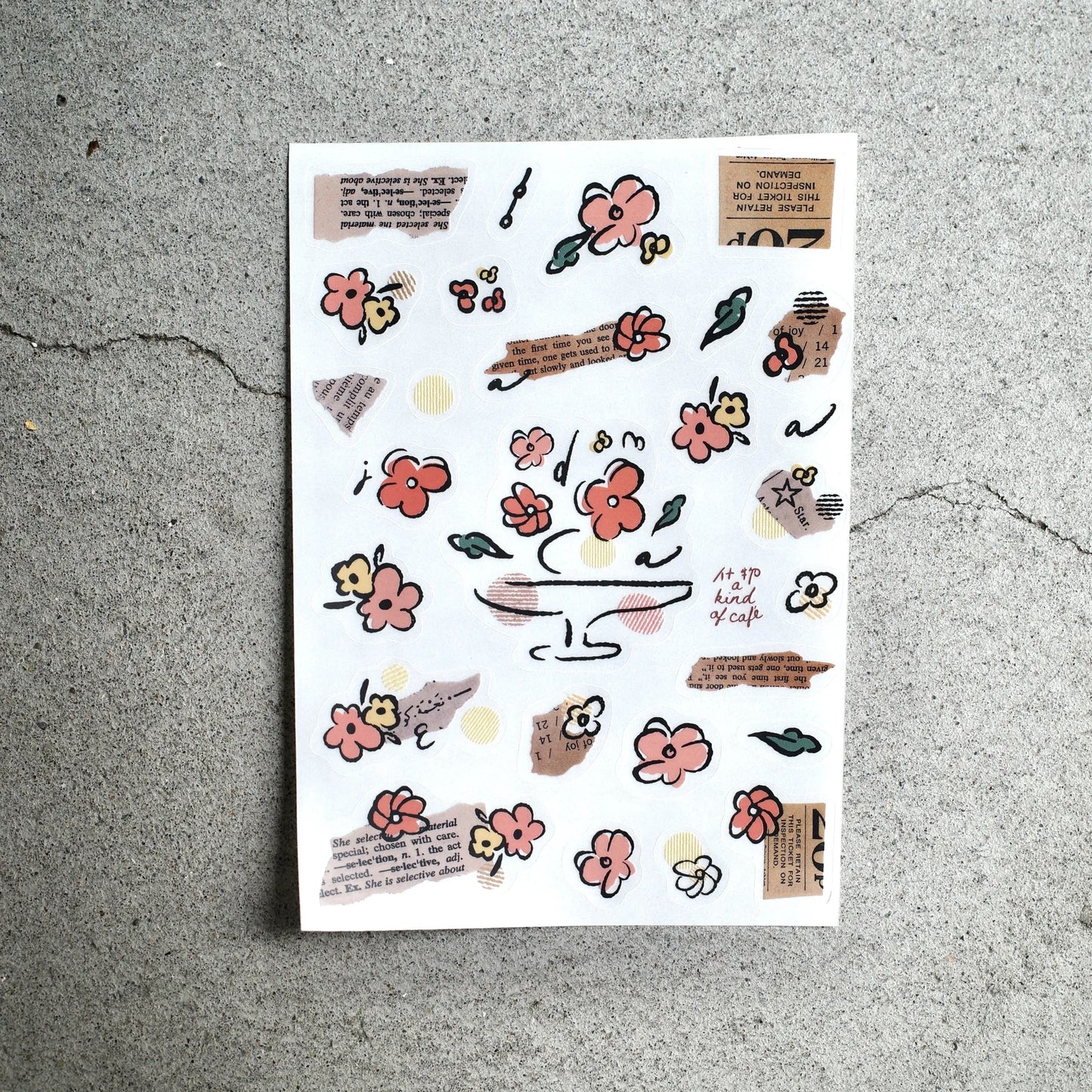 a kind of café Die-cut Sticker - Little Flowers