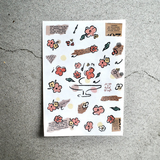 a kind of café Die-cut Sticker - Little Flowers