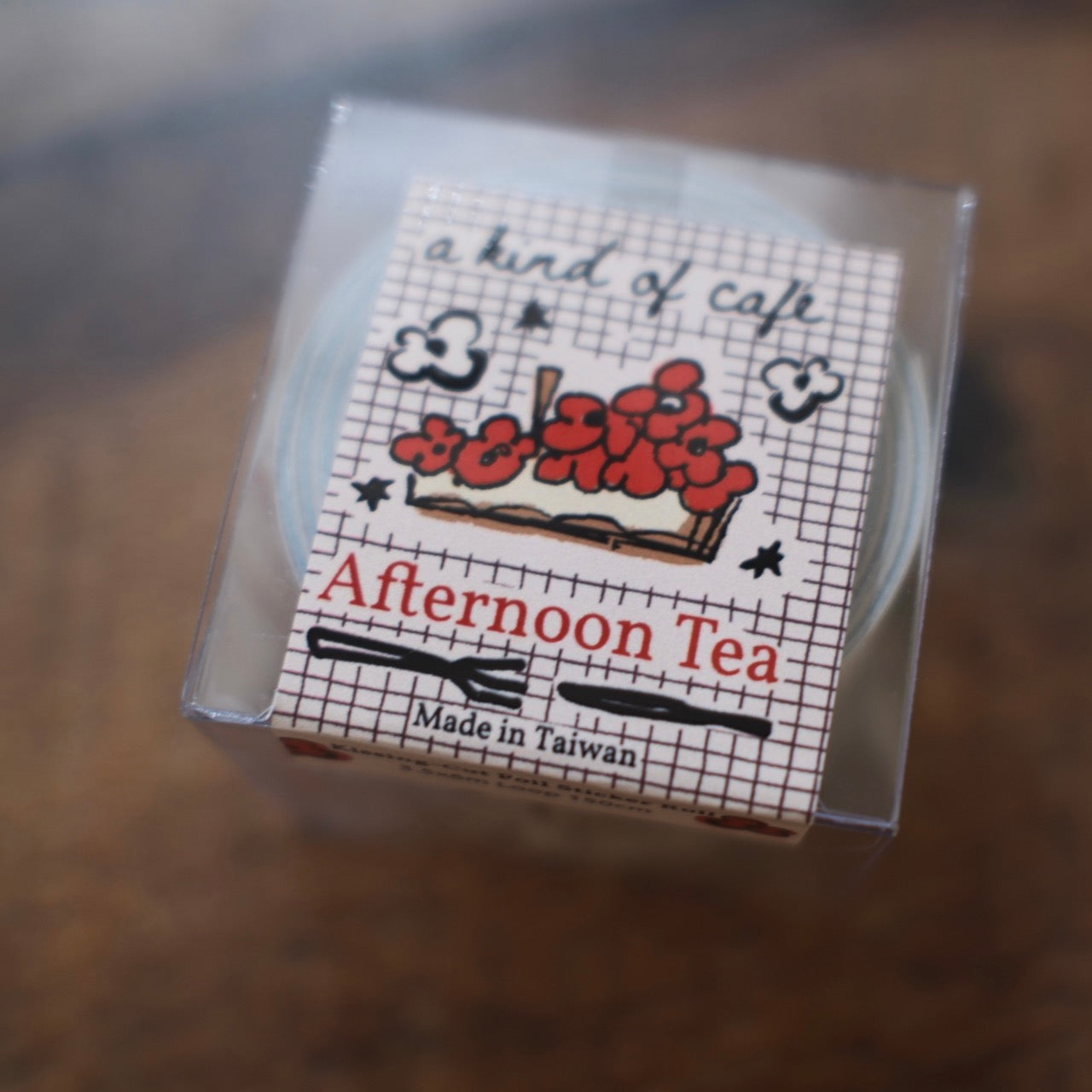 a kind of café Die-cut Style Label Tape - French Afternoon Tea, with Gold Foil Details