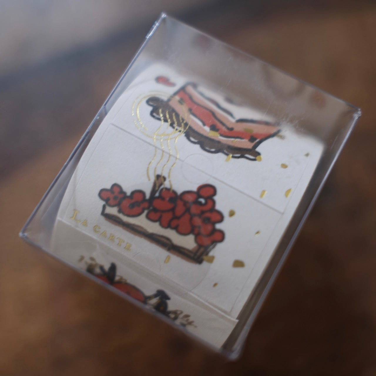 a kind of café Die-cut Style Label Tape - French Afternoon Tea, with Gold Foil Details
