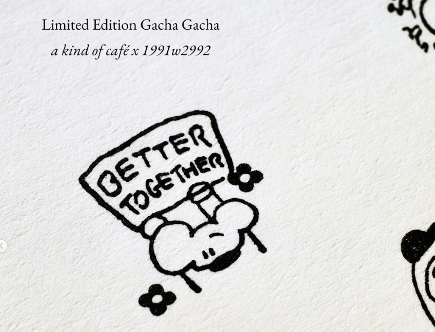 a kind of café x 1991w2992 Mini Stamp Set - Gacha Gacha, Limited Edition