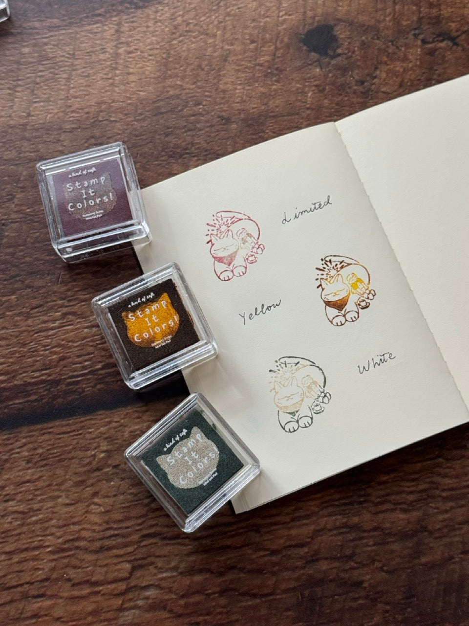 a kind of café Duo Series Mini Ink Pad Set, NECO TIME, 6 pcs