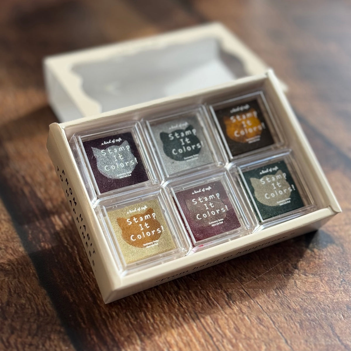 a kind of café Duo Series Mini Ink Pad Set, NECO TIME, 6 pcs