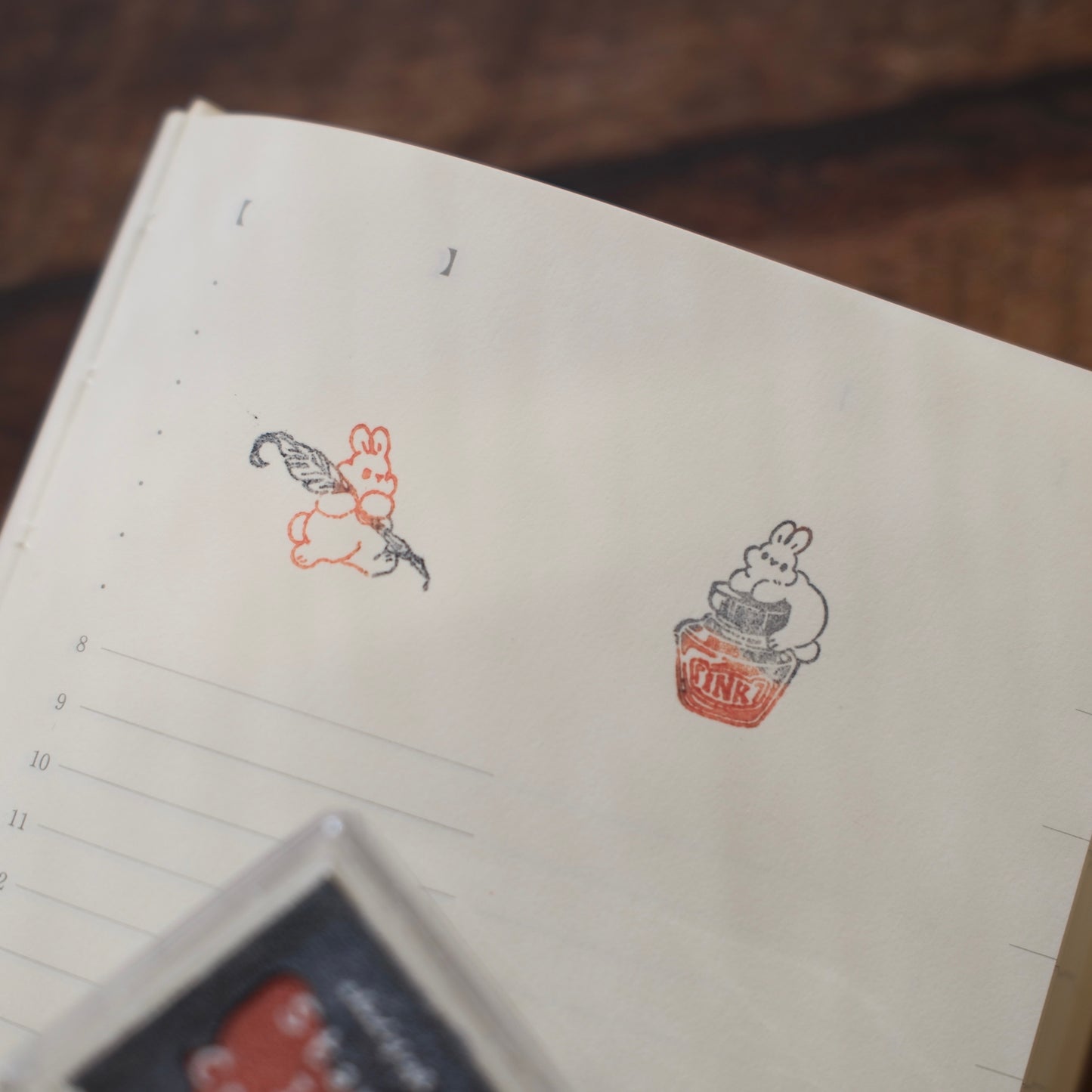 a kind of café Mini Duo-color Ink Pad - Ribbon (Petite Douceur)