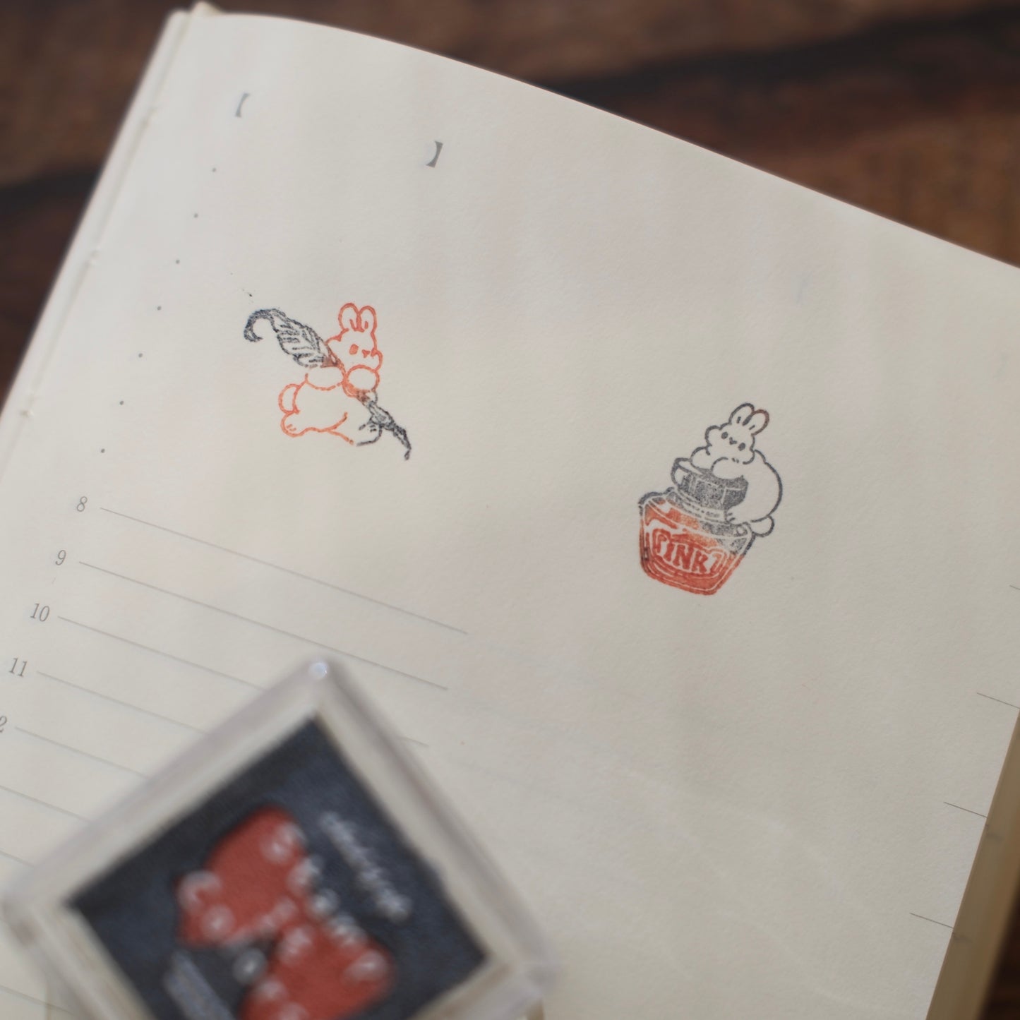 a kind of café Mini Duo-color Ink Pad - Ribbon (Petite Douceur)