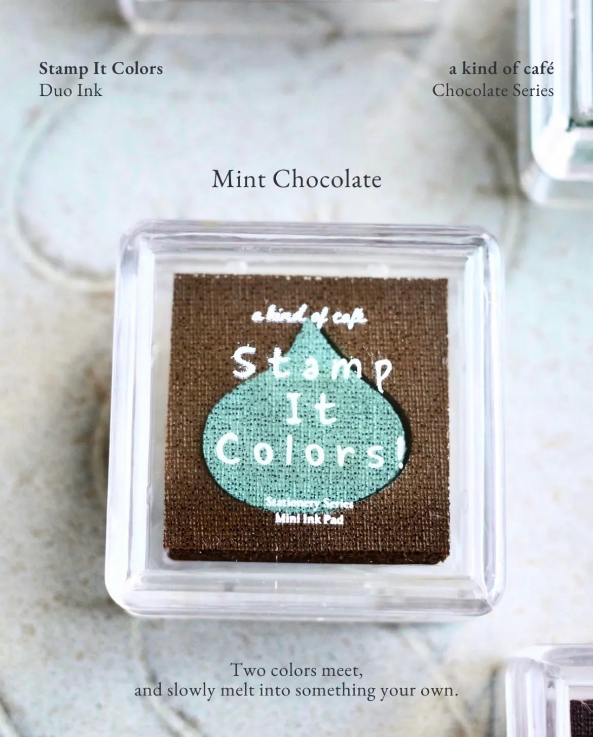a kind of café Duo Series Mini Ink Pad Set, A Box of Chocolate, 6 pcs