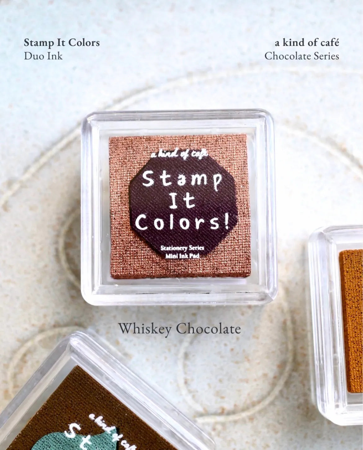 a kind of café Duo Series Mini Ink Pad Set, A Box of Chocolate, 6 pcs