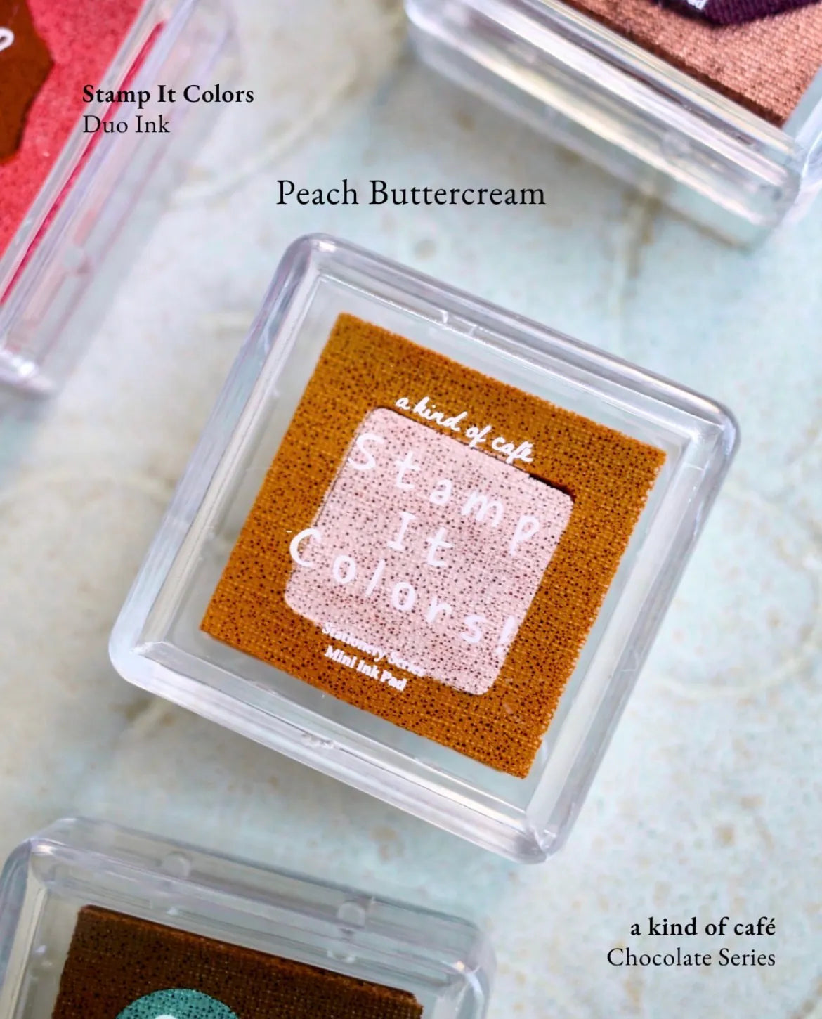a kind of café Duo Series Mini Ink Pad Set, A Box of Chocolate, 6 pcs