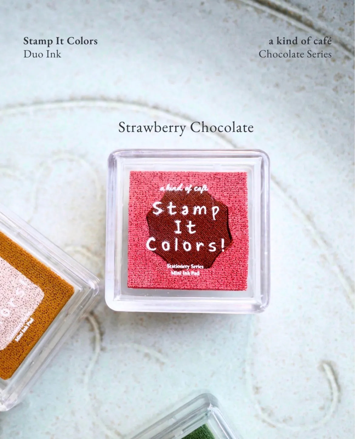 a kind of café Duo Series Mini Ink Pad Set, A Box of Chocolate, 6 pcs