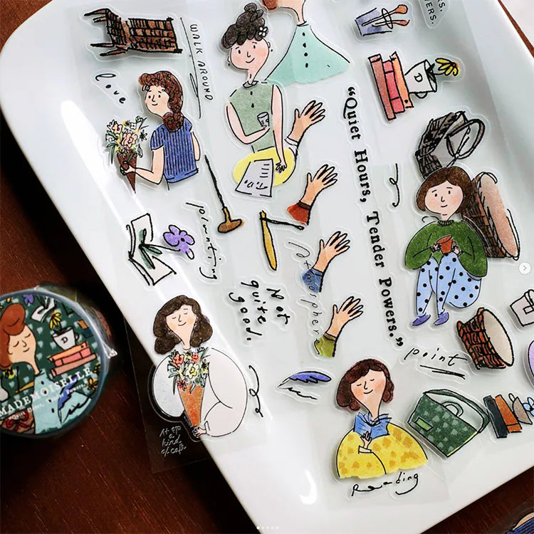 a kind of café Mademoiselle Kiss-Cut PET Tape